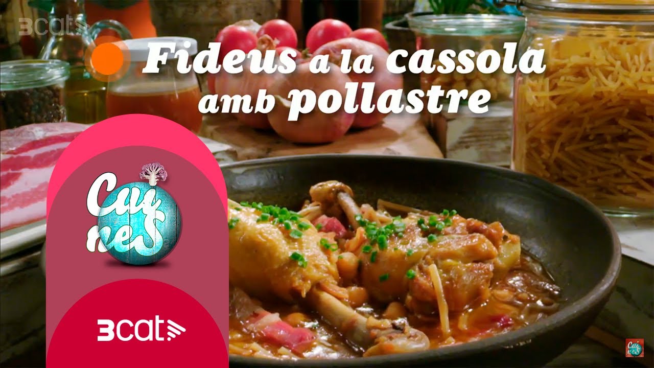 Fideus a la cassola amb pollastre - Cuines