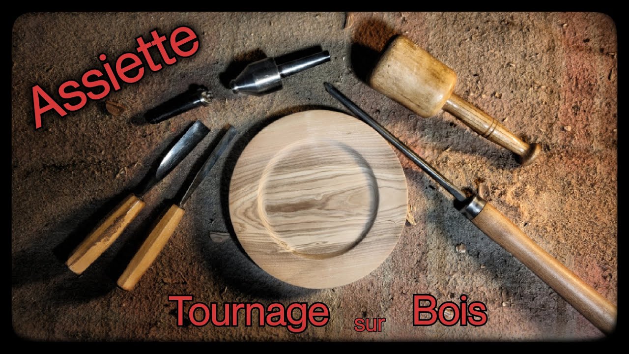 Assiette en Bois - Tournage sur bois Entre-pointes