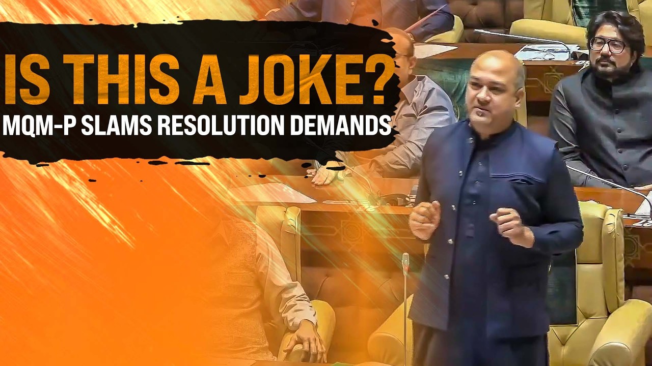 “Is This a Joke?” MQM-P’s Ali Khursheedi Slams Resolution Demands in Sindh Assembly