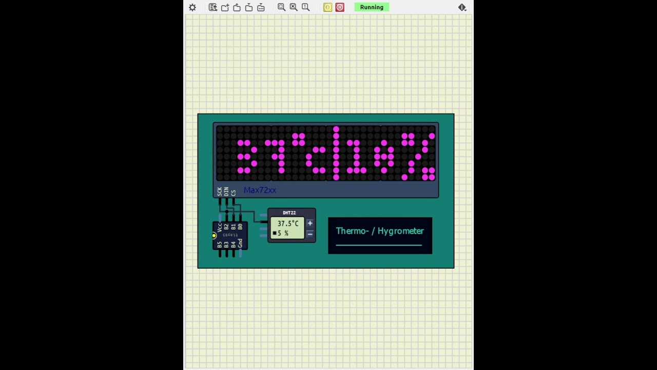 thermo- /hygrometer  #shorts #attiny85 #electronic #development #microcontroller #simulide