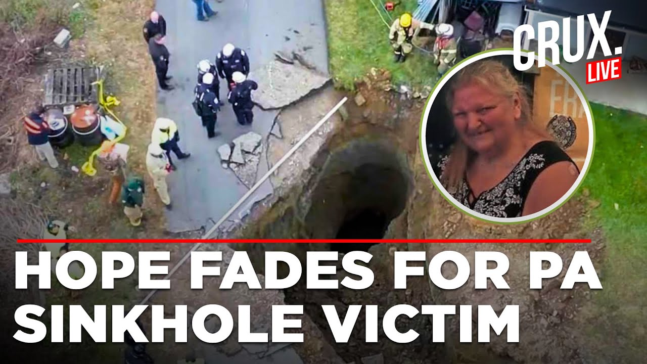 US News Live | Massive Search Operation For Woman Who Fell Into A Sinkhole While Looking For Her Cat