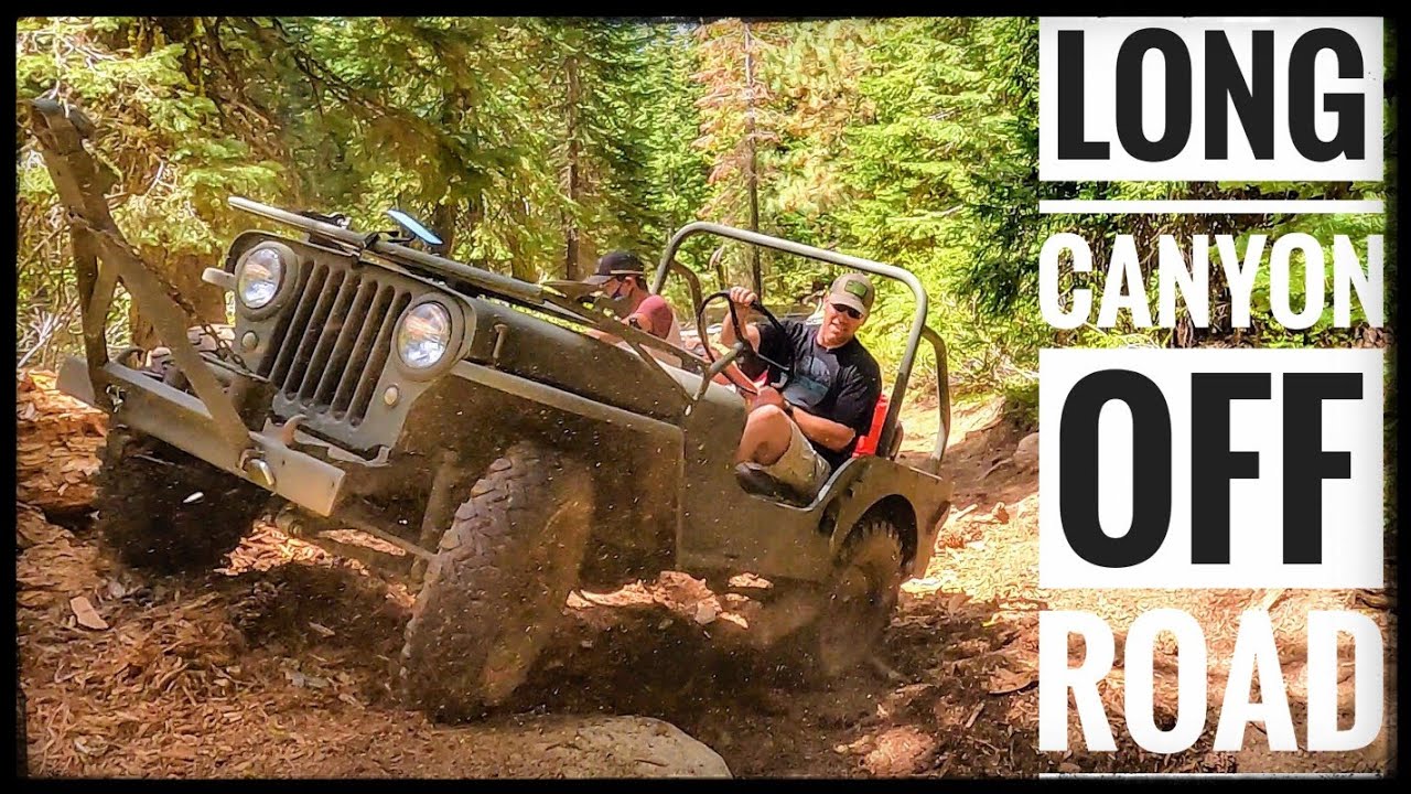 Long Canyon Trail, Kyburz, with  a Jeep Willys and FZJ80