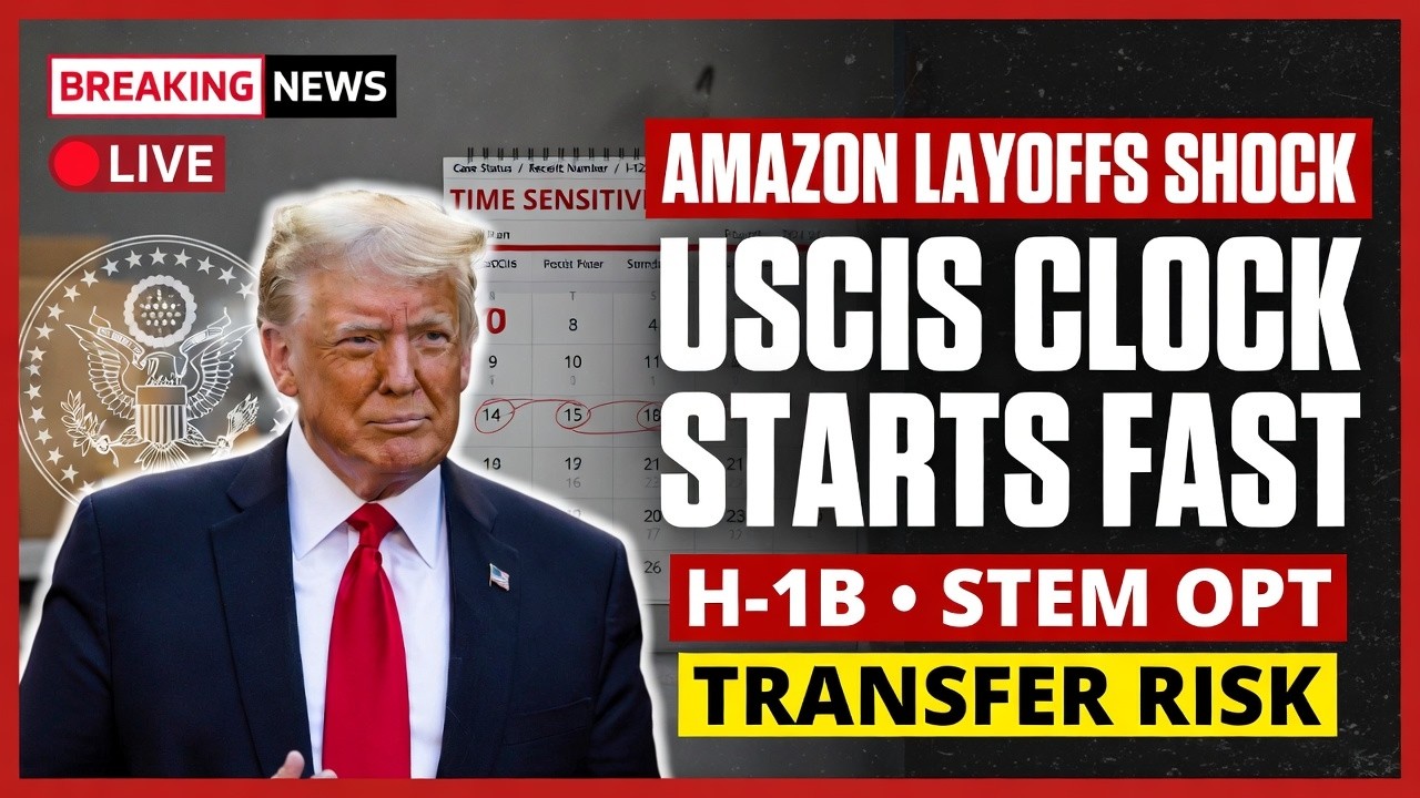 🚨BREAKING: Visa Transfer RISK After Amazon Layoffs, What H-1B & STEM Workers Must Do? #usimmigration