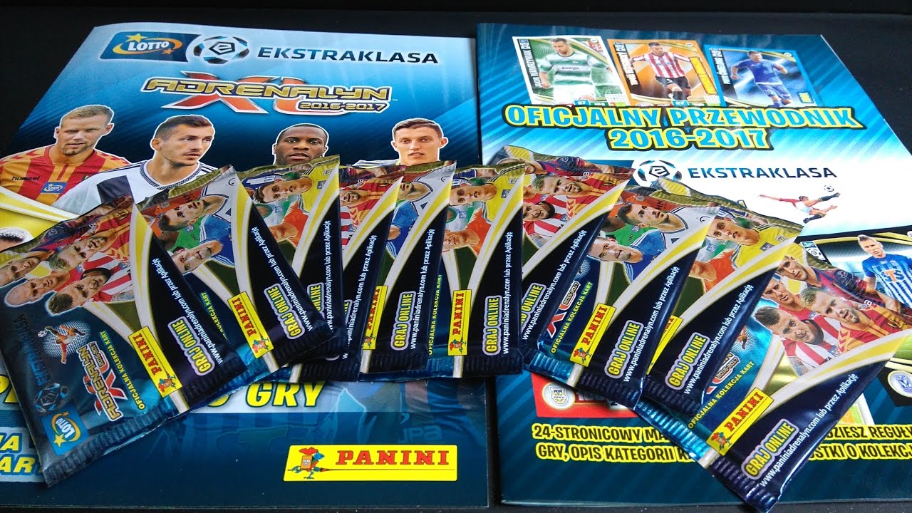 UNBOXING 10 SASZETEK PANINI EKSTRAKLASA 16/17 WPADA KARTA TROFEUM ( 1 na 76 )