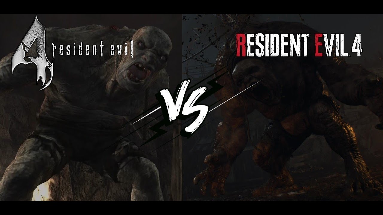 Resident Evil 4 vs Resident Evil 4 Remake - El Gigante with bonus weapons comparison