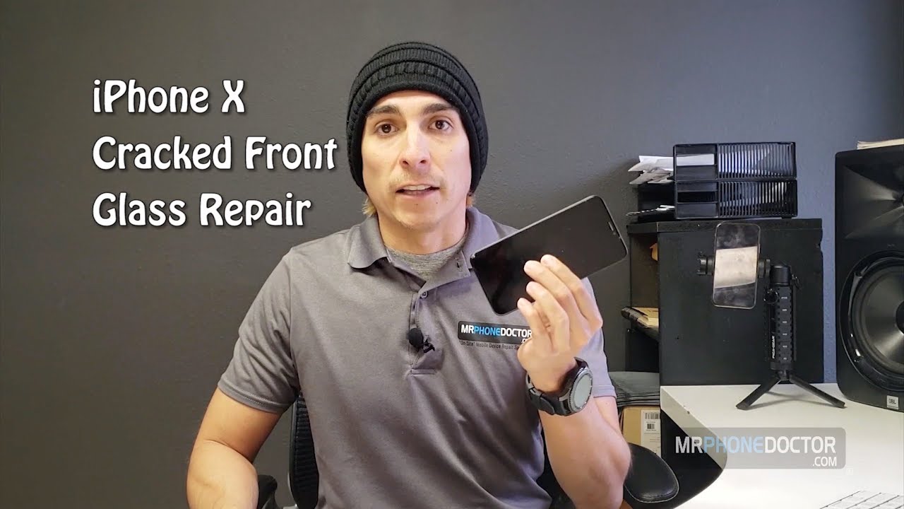 Ремонт/замена треснувшего экрана Apple iPhone X (только переднее стекло)