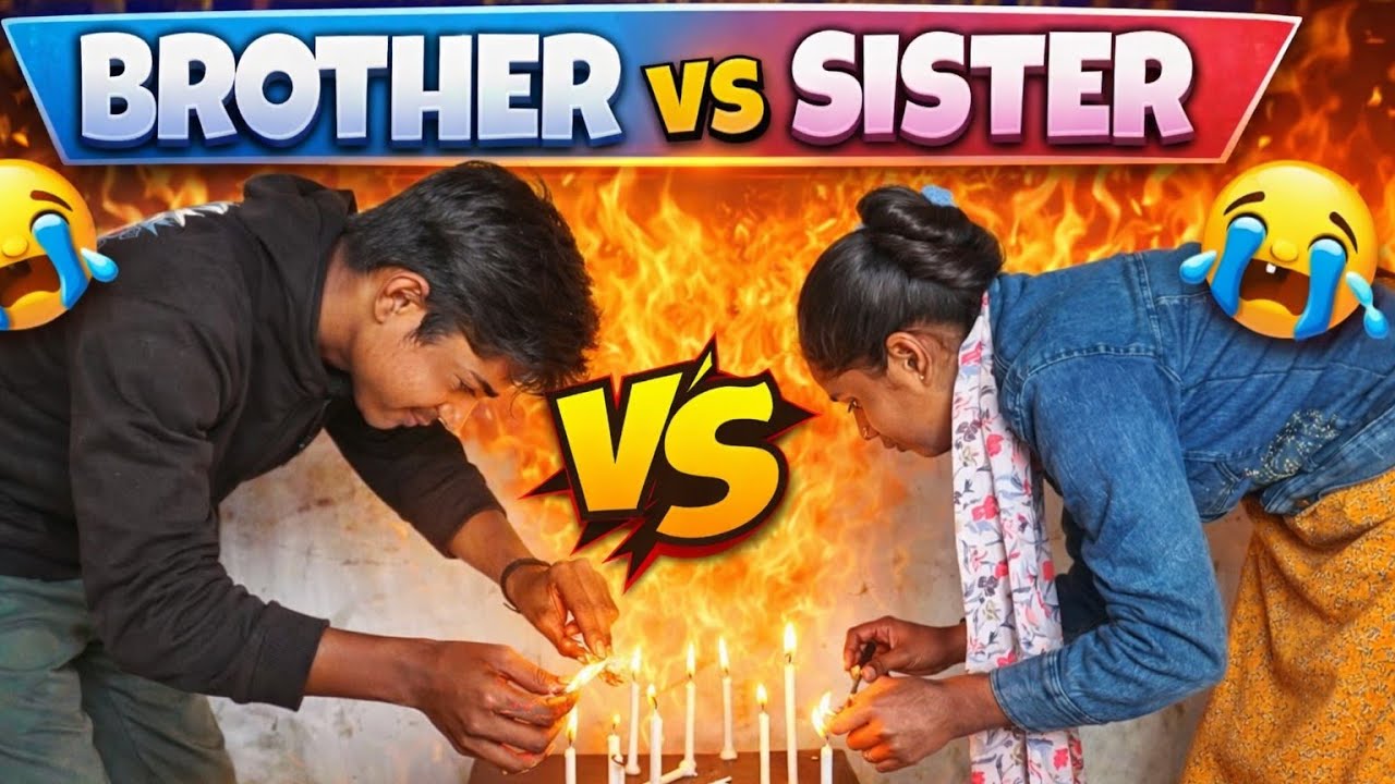 Sister vs Brother Candle Burning Challenge 😎 