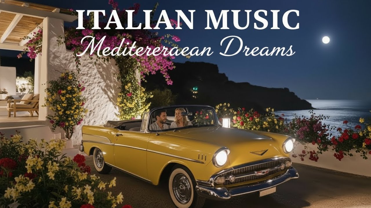 Relaxing Mediterranean Dream 🎶 Romantic Italian Music & Mediterranean Coast Views 4K