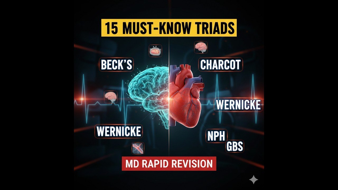 15 MUST-KNOW Medical Triads for MD | Rapid Revision for NEET PG / NExT 2026 | Exam-Saving Concepts