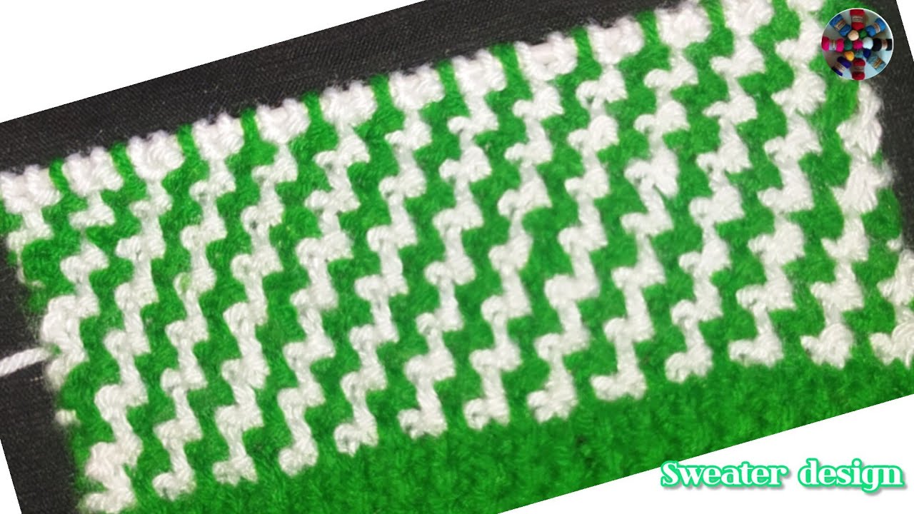 Woolen work : Girls Woolen Sweater Design/ Woolen Baby Sweater Design With two Colours/ FANTASY_ 99 