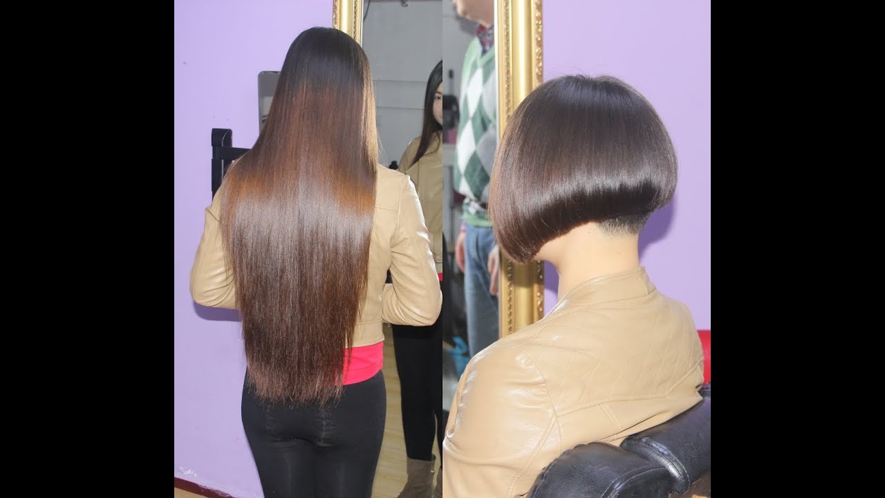 fhaircut-1001 longhair cut BOB headshave 坊主頭に剃る 剃光头 haircut BOB 剪短发 短髪にする 烫卷发 perm hair 断发
