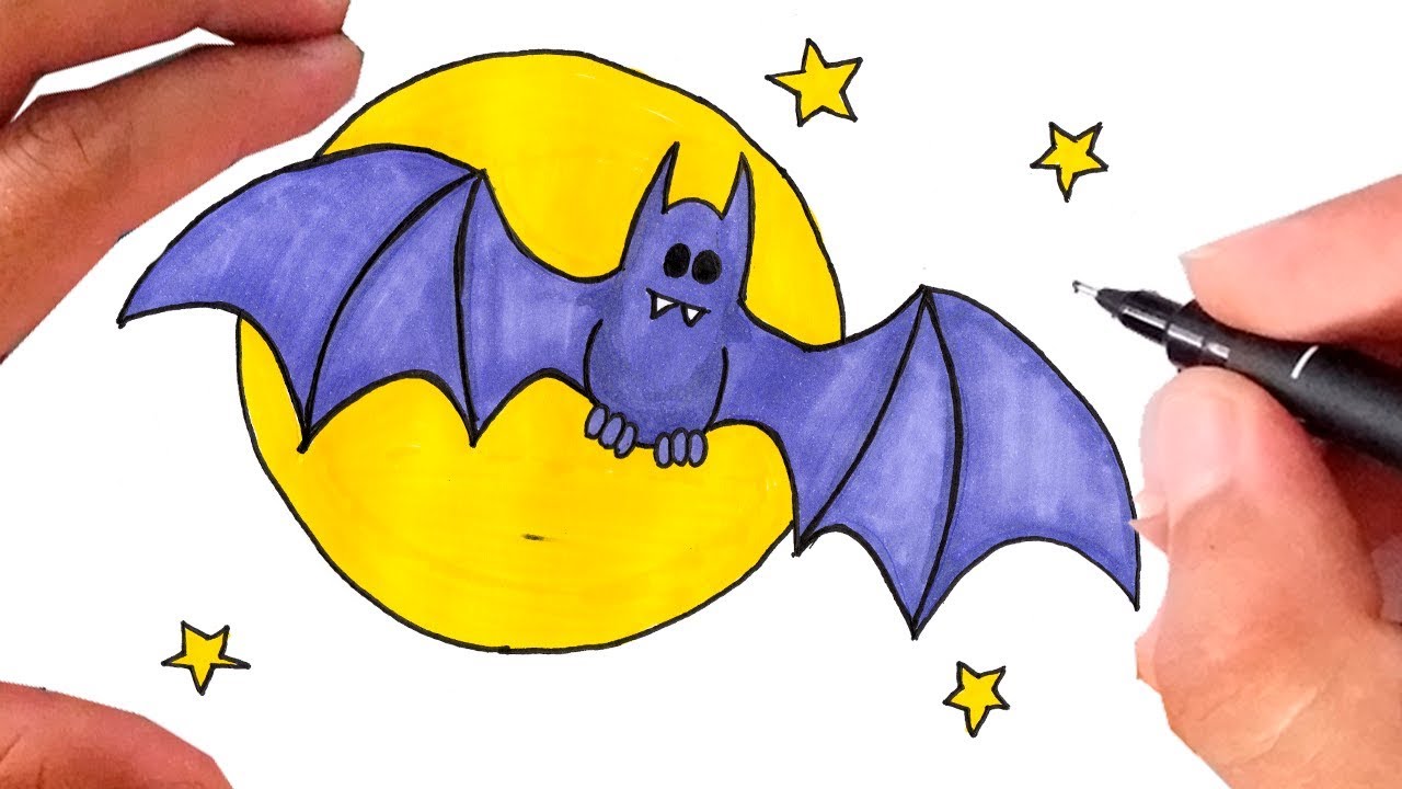 Como Desenhar um MORCEGO HALLOWEEN super f&aacute;cil