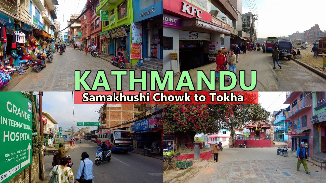 🇳🇵Kathmandu City Tour Samakhushi Chowk to Tokha 2024 - 4K Nonstop Video