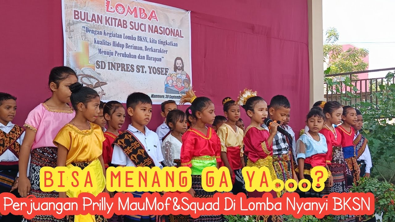 Bisa Menang Ga Ya..? Perjuangan Prilly MauMof&Squad Di Lomba Nyanyi BKSN||SDI Santo Yosef Maumere