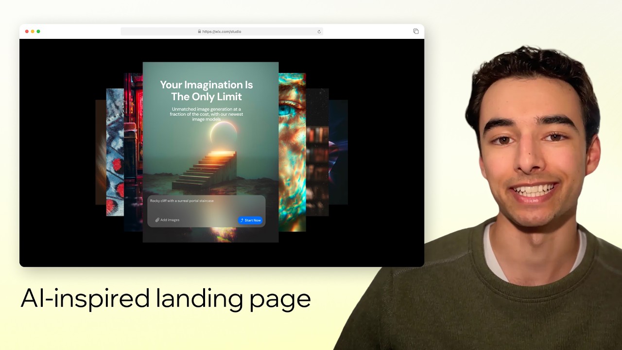 Design an AI‑inspired landing page with an input box | Wix Studio
