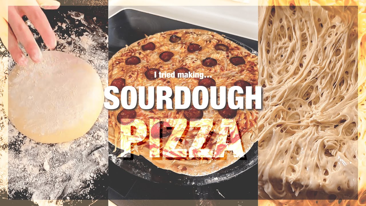 I tried making sourdough pizza..