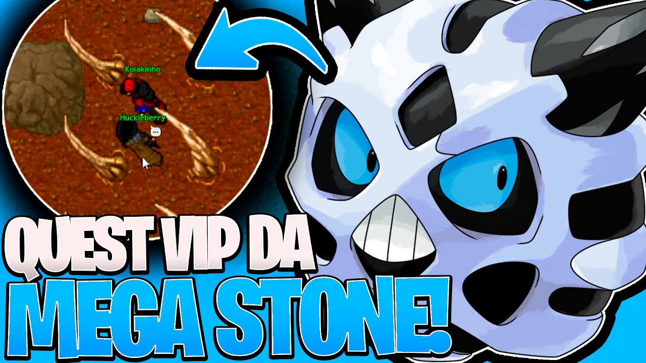 MEGA STONE QUEST PARTE 1🤯😍QUEST COM LORE É MUITO BOM! POKETIBIA MOBILE E PC 2026 POKE CROC!