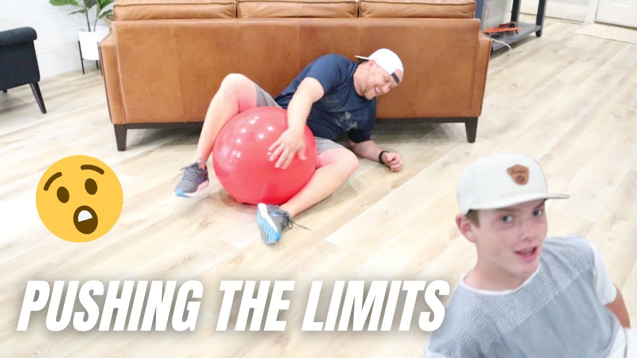 Adults Testing The Limits Of A Hippity Hop Ball | How Much Weight Can It Hold?