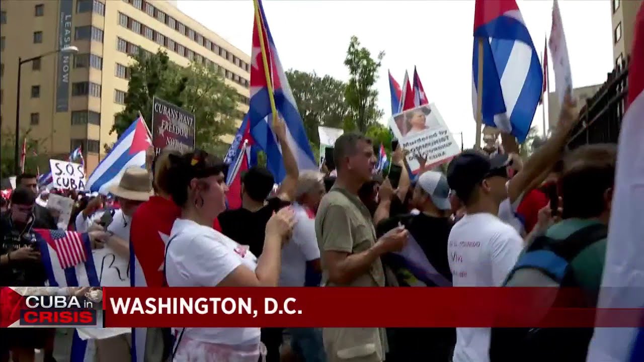 Thousands march in support of SOS Cuba in Washington