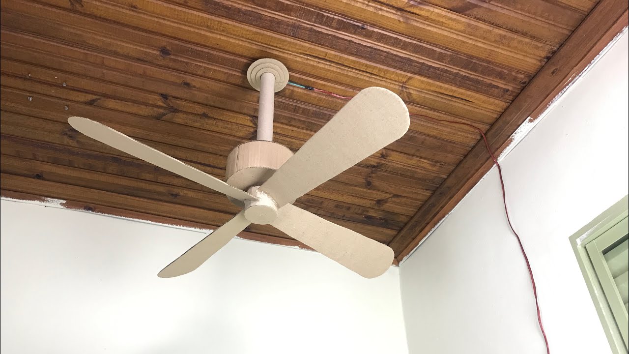 Ventilador de teto feito de papelão - Faça Você Mesmo #13