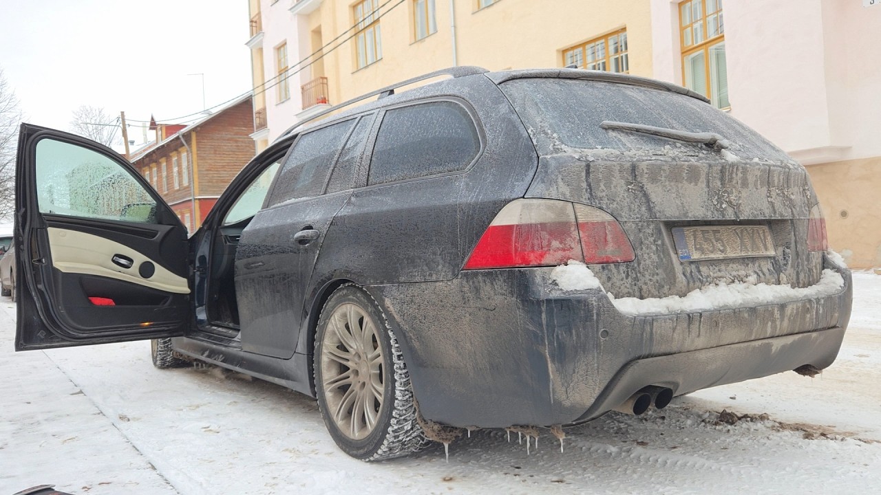 Попытка холодного запуска BMW 535d E61 при -16&deg;C | Дизельный двигатель M57 с двойным турбонаддувом
