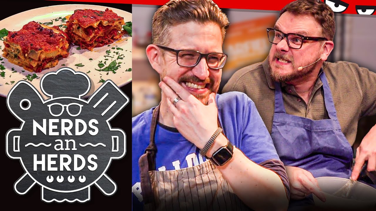 „Wieso ist das jetzt BUTTER?!“ | Das Lasagne-Duell | NERDS AN HERDS mit Eddy, Schröck, Mel & Antje