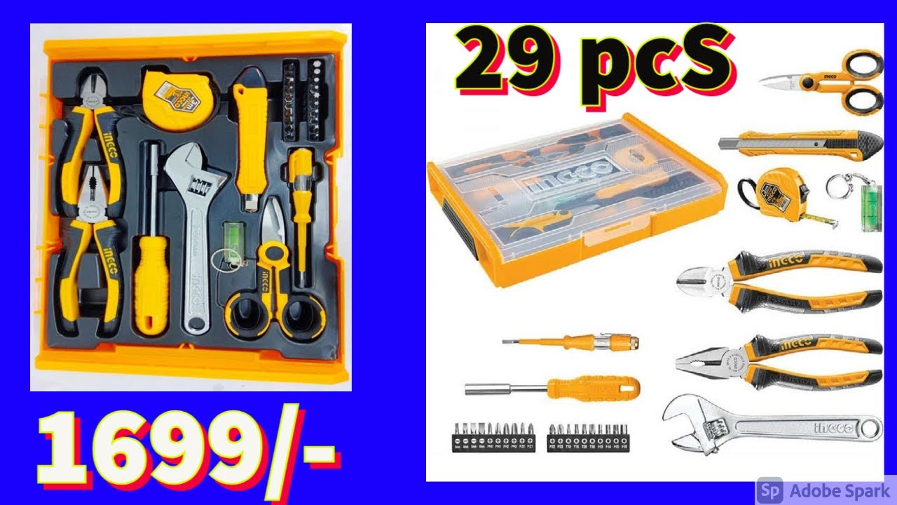 BASIC TOOL KIT | TOOLBOX | INGCO 29 | DOMESTIC TOOL KIT | BEST ELECTRICIAN TOOL KIT |POWERTOOLS