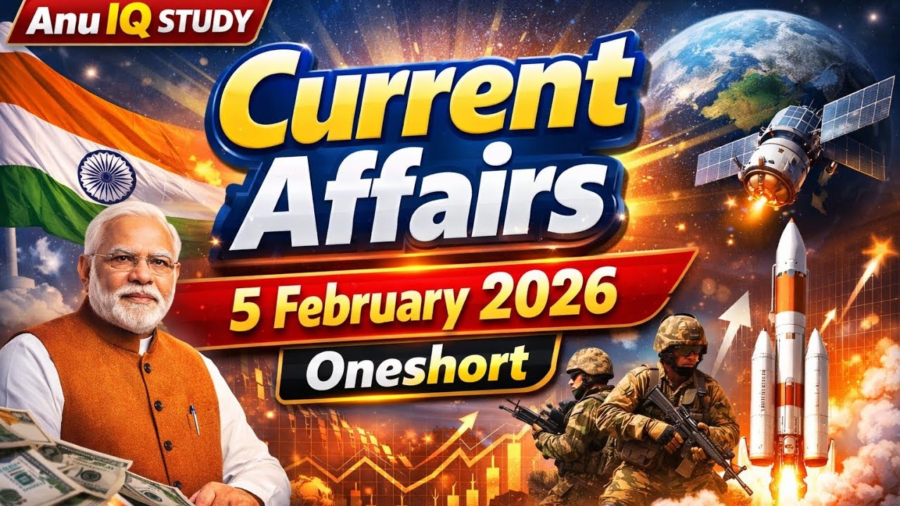 5 February 2026 || Current Affairs || Oneshort || #video || #currentaffairs || #anuiqstudy