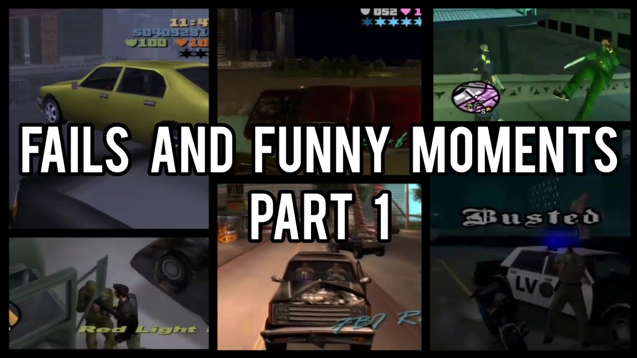 GTA SA, GTA VC and GTA 3 - Fails and Funny Moments Part 1