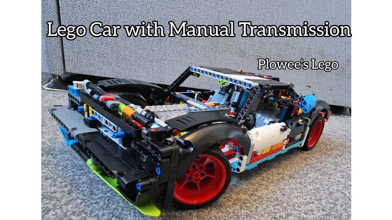 Lego car with manual 4spd transmission