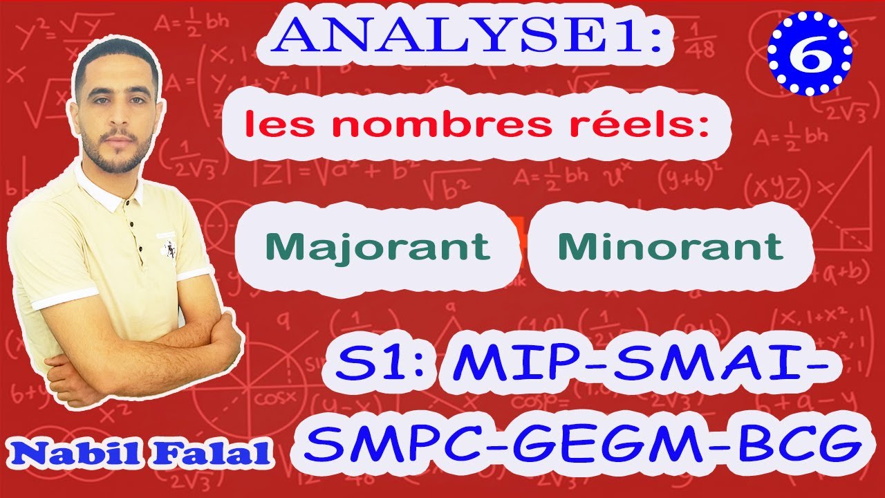 Analyse 1: les nombres r&eacute;els, le majorant et le minorant.