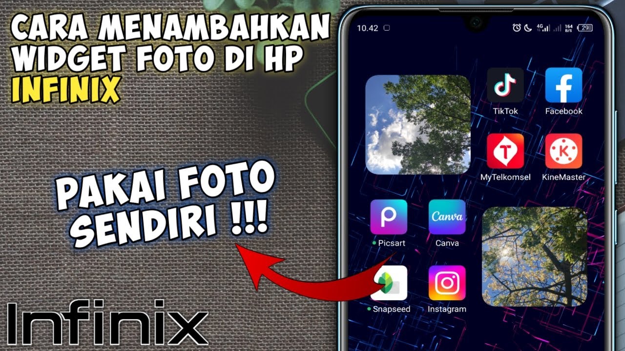 Cara Menambahkan Widget Foto Di Hp Infinix || Membuat Widget Foto Infinix
