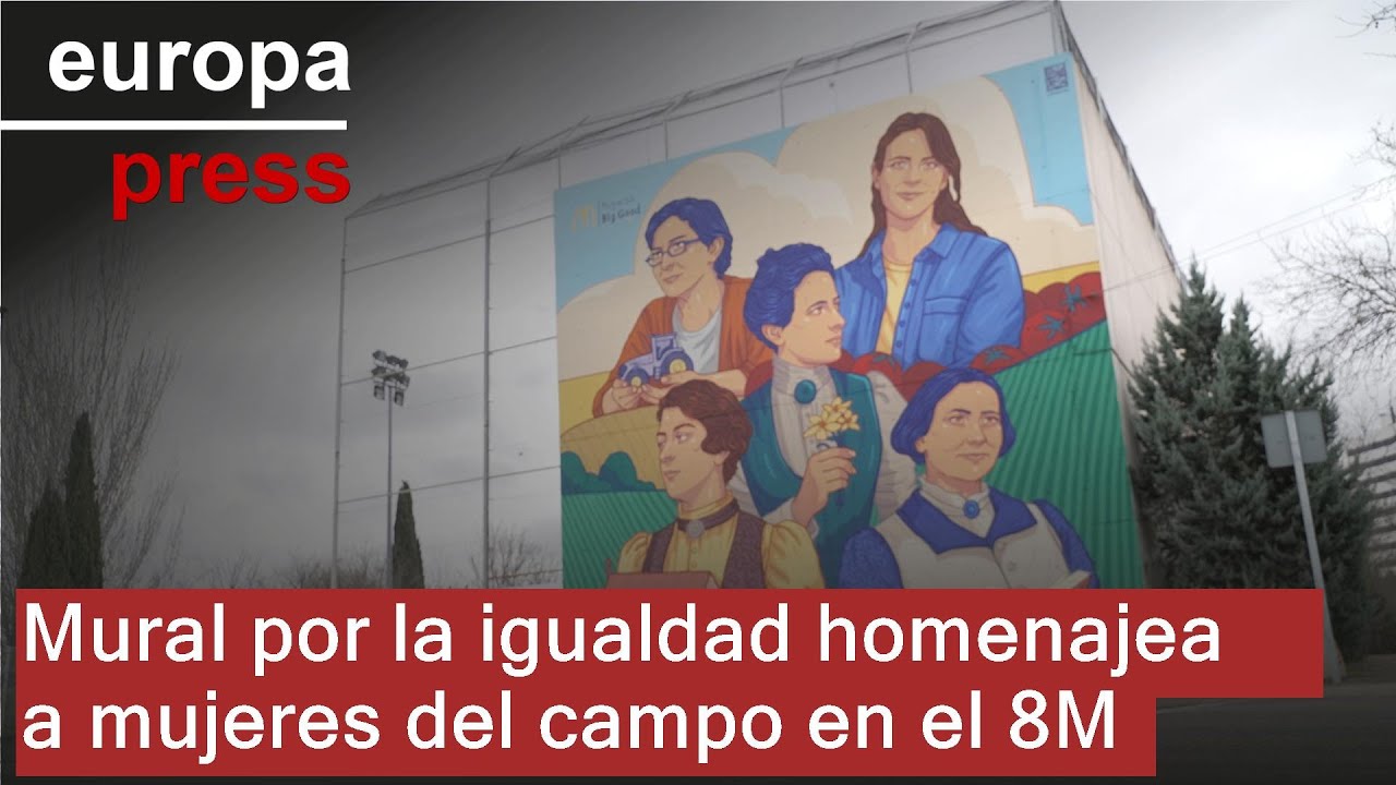 Un mural por la igualdad para reivindicar las mujeres del campo en el 8M