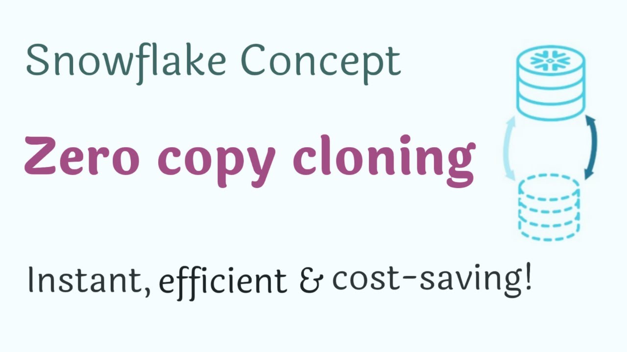 ❄️ Snowflake Zero Copy Cloning !