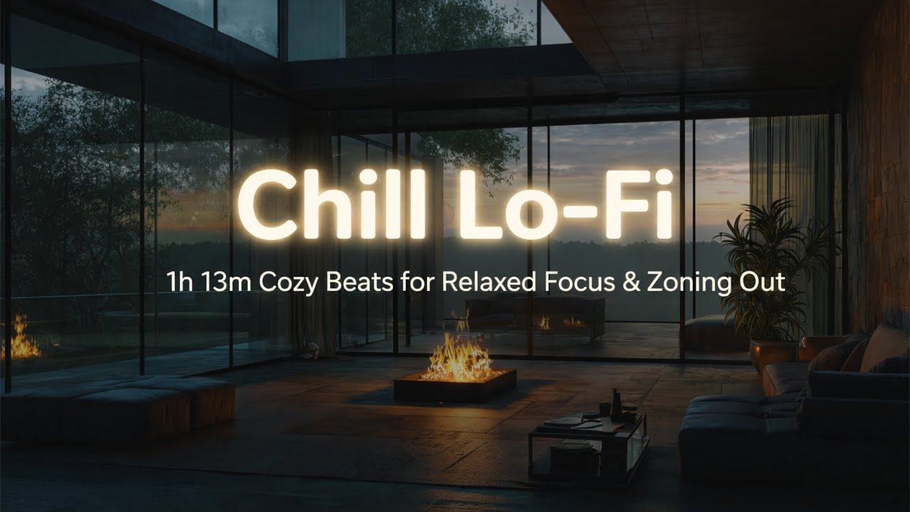 Chill Lo-Fi. 1h 13m Cozy Beats for Relaxed Focus & Zoning Out