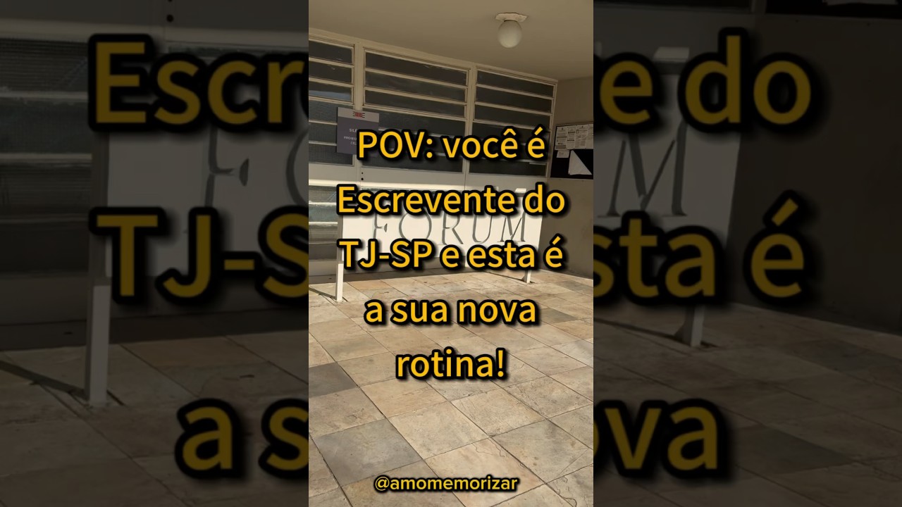 POV: VOC&Ecirc; &Eacute; ESCREVENTE TJ-SP E ESSA &Eacute; A SUA ROTINA #escreventetjsp #concursotjsp #tjspescrevente