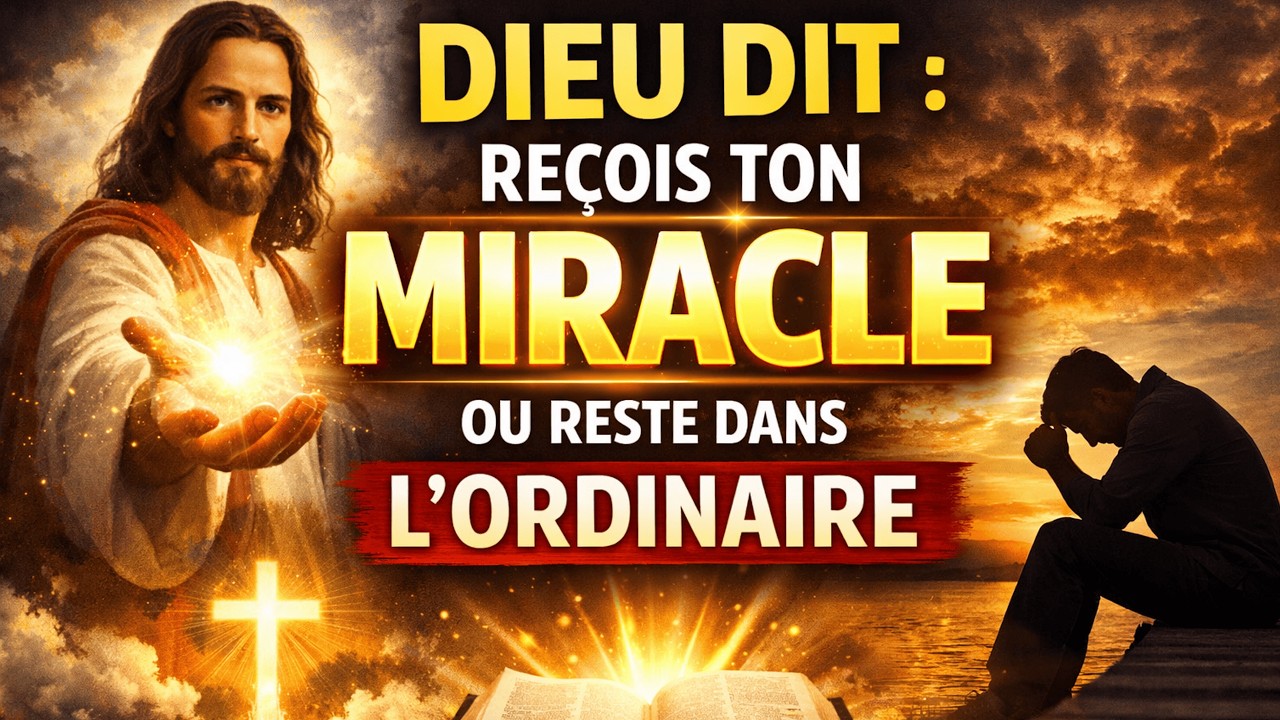 DIEU DIT : REÇOIS TON MIRACLE OU RESTE DANS L’ORDINAIRE
