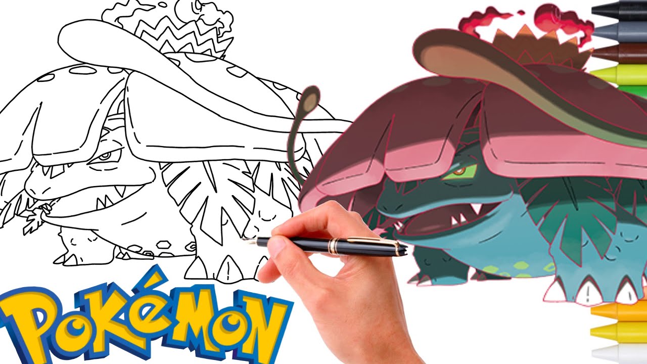 Como Desenhar FACILMENTE O POKÉMON GIGANTAMAX VENUSAUR ! | Pokemon Evolution