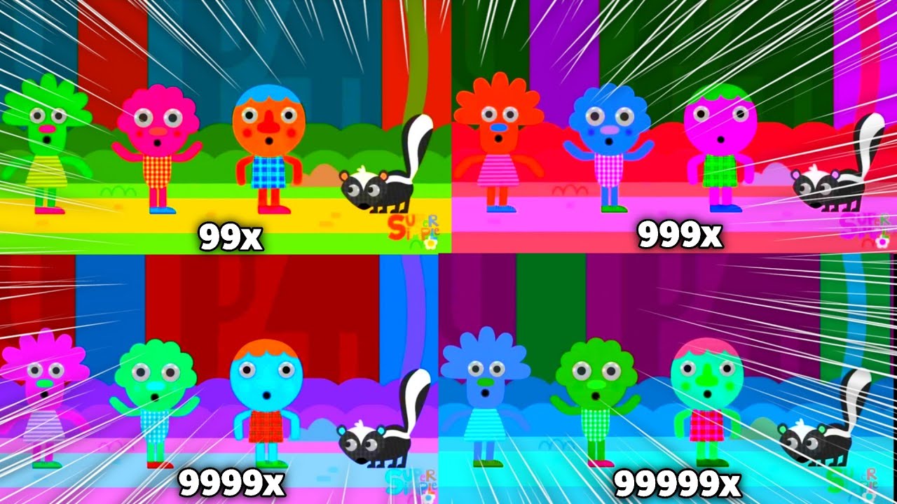 Noodle & Pals Run In The Forest Intro Lightning Fast at 999999x Speed Klasky Csupo Effects!