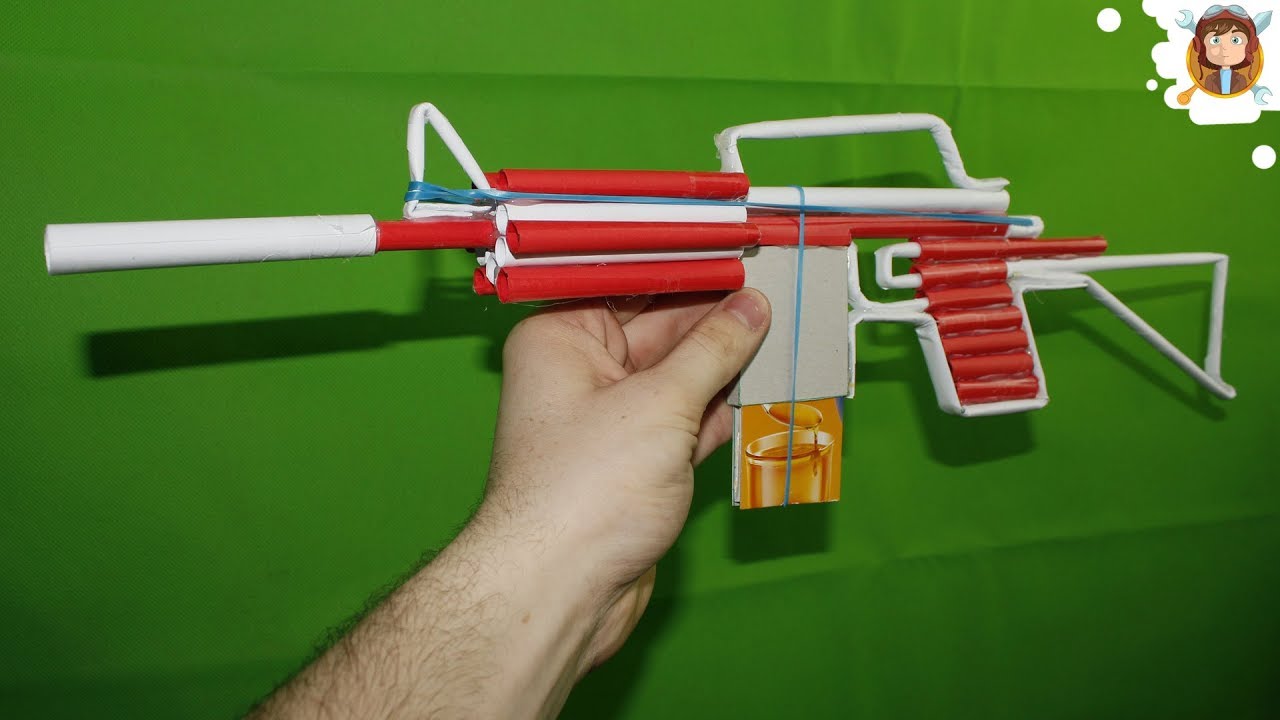 Como hacer un Rifle de Papel que Dispare - (M4)