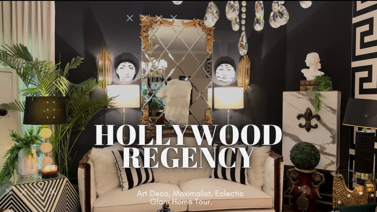 Luxurious Hollywood Regency Home Tour ; Glam Art Deco Style