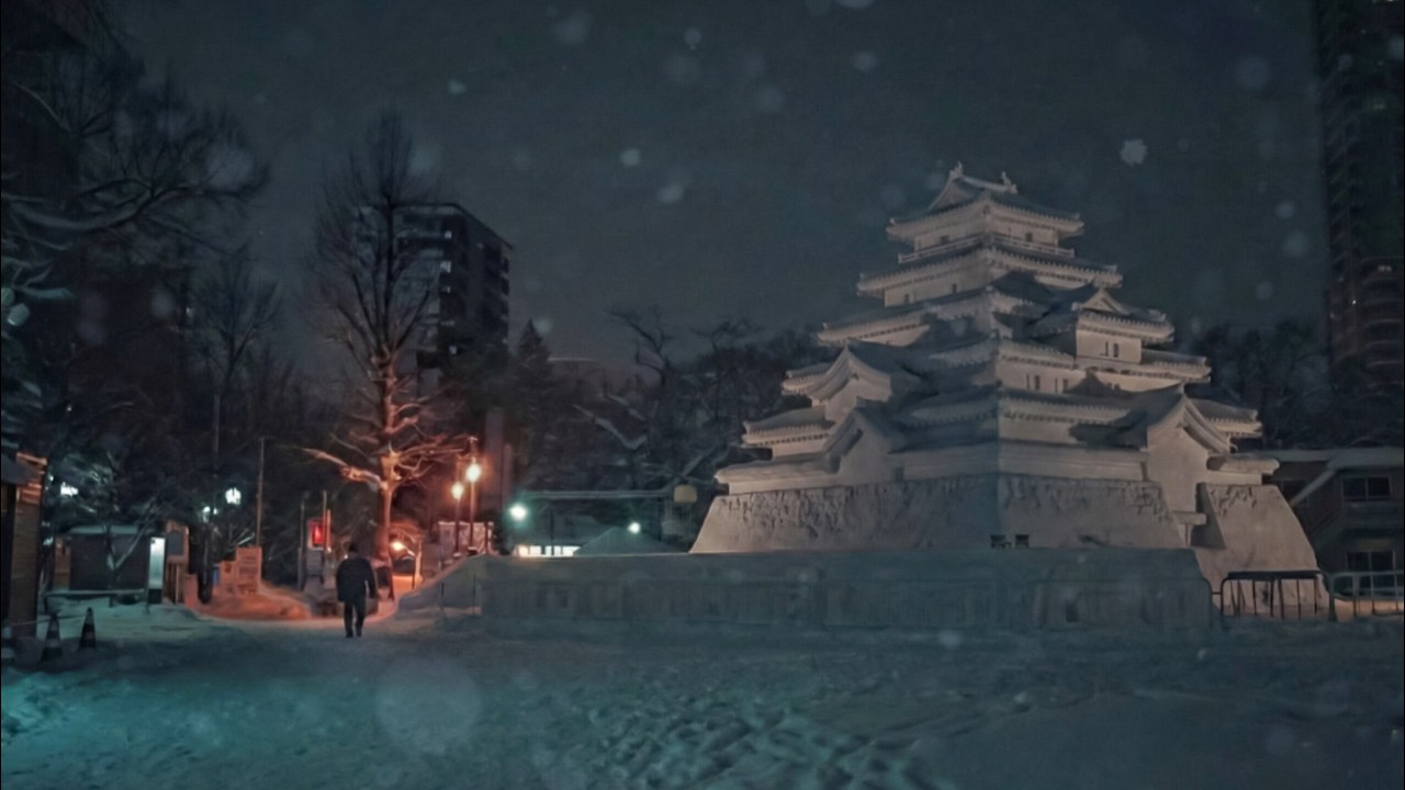 When the Snow Festival Sleeps at 2AM — A Silent Walk in Sapporo Hokkaido