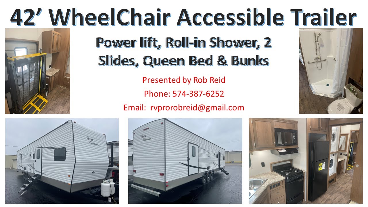 Handicap wheel chair accessible 42 travel trailer with Braun lift system