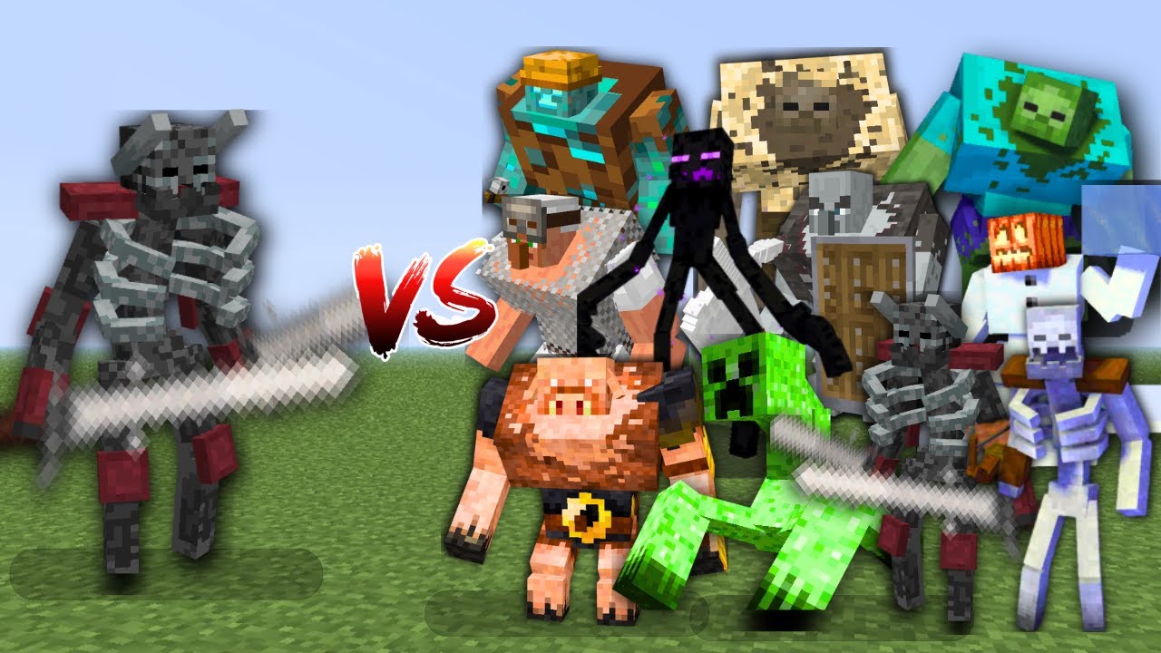 Mutant Wither Skeleton vs All Mutant Mobs in Minecraft