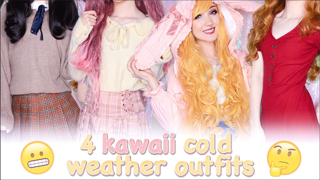 FOUR CUTE COLD-WEATHER OUTFITS ❄️💞 KAWAII WINTER FASHION (ft. Unzzy) 💖✨