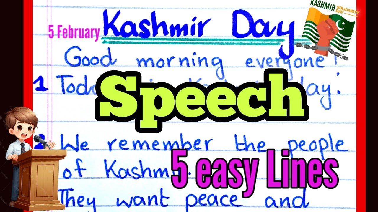5 Lines Speech on Kashmir Day | Short & Easy Speech for Students