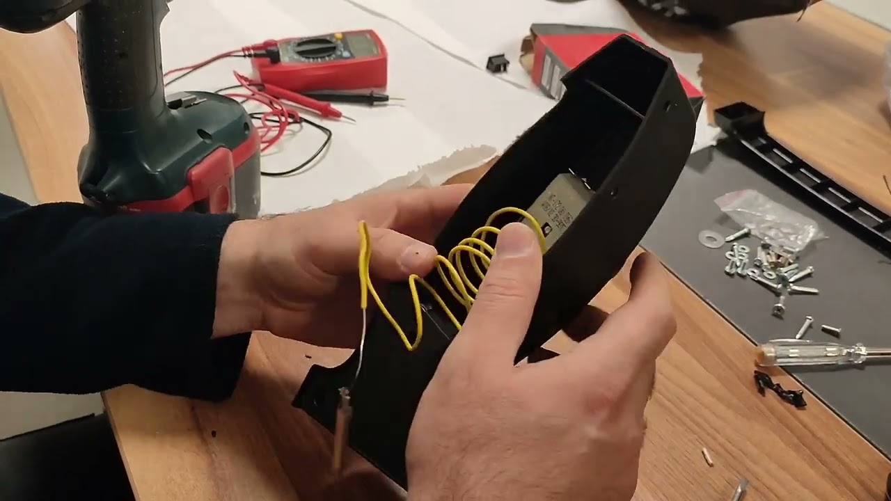 Elektrik ısıtıcıya Termostat montajı. Thermostat installation on electric heater.