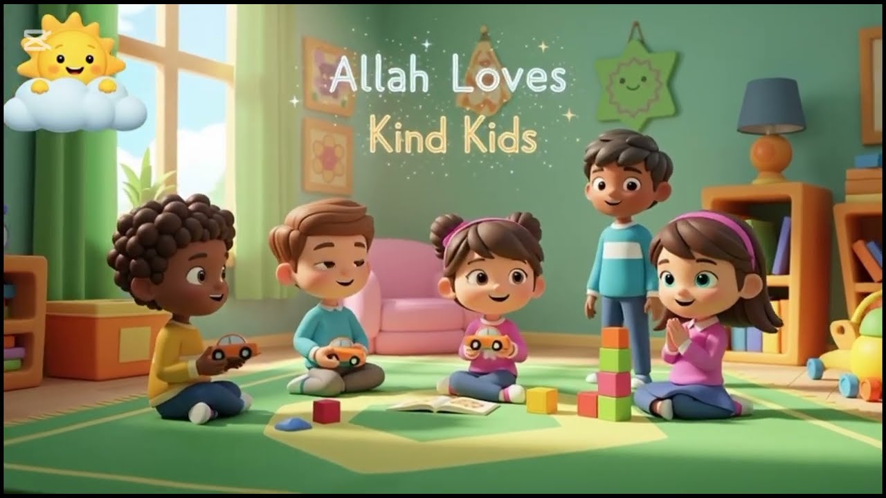 Allah Loves Kind Kids 🤲 | Islamic Kids Song | Learn Kindness #kindnesssong#islamicnurseryrhyme