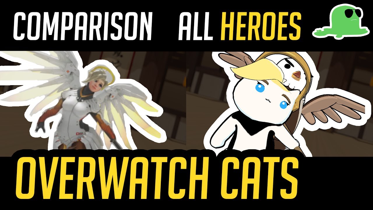 (Comparison) Overwatch but with Cats - ALL HEROES - 