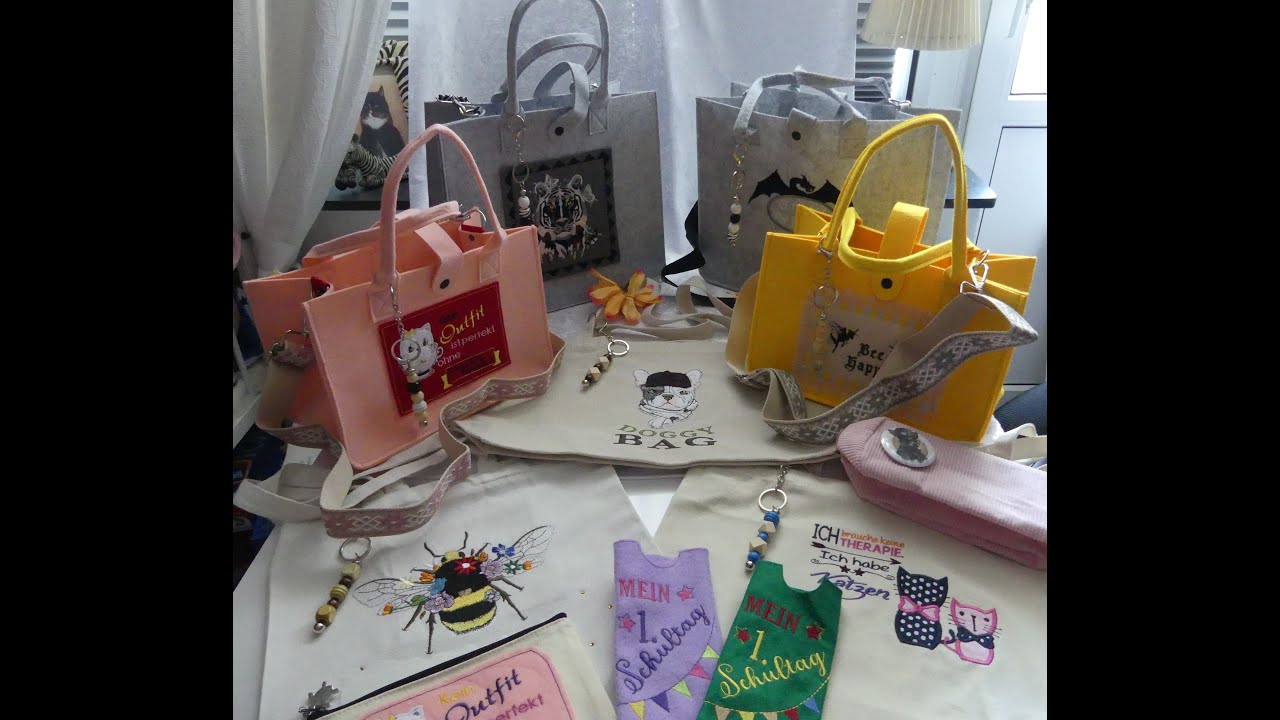 Neu bei uns im Online Shop, bestickte Taschen und Schablonen zum Schattieren
